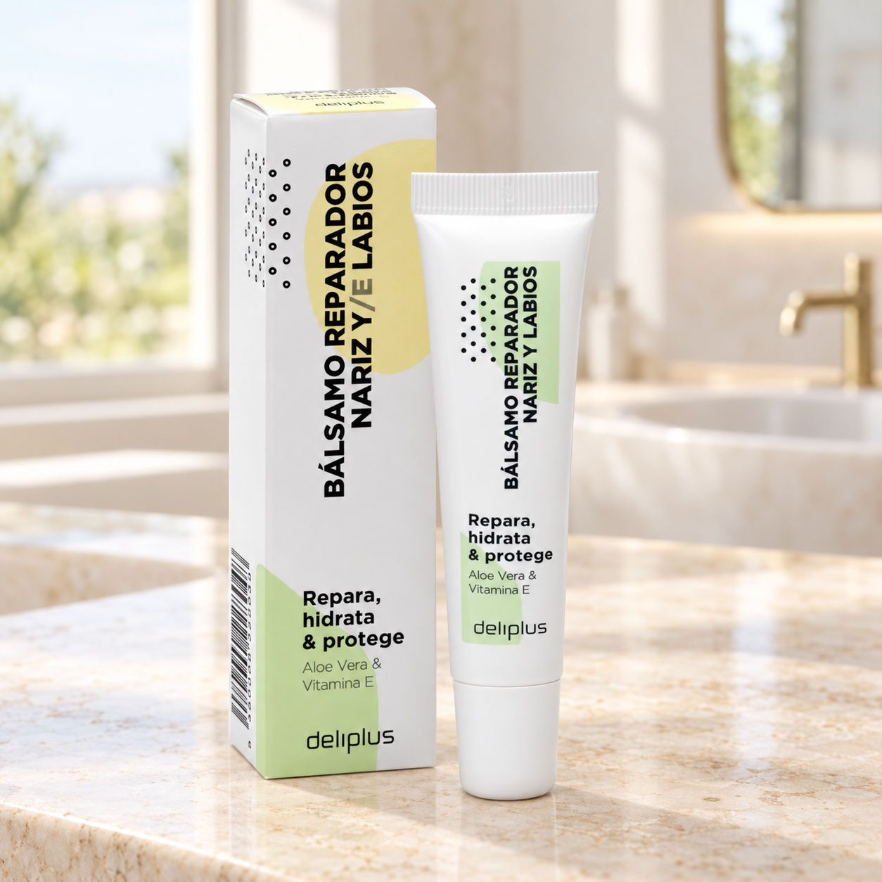 Baume réparateur pour les lèvres Deliplus à l’aloe vera et à la vitamine E