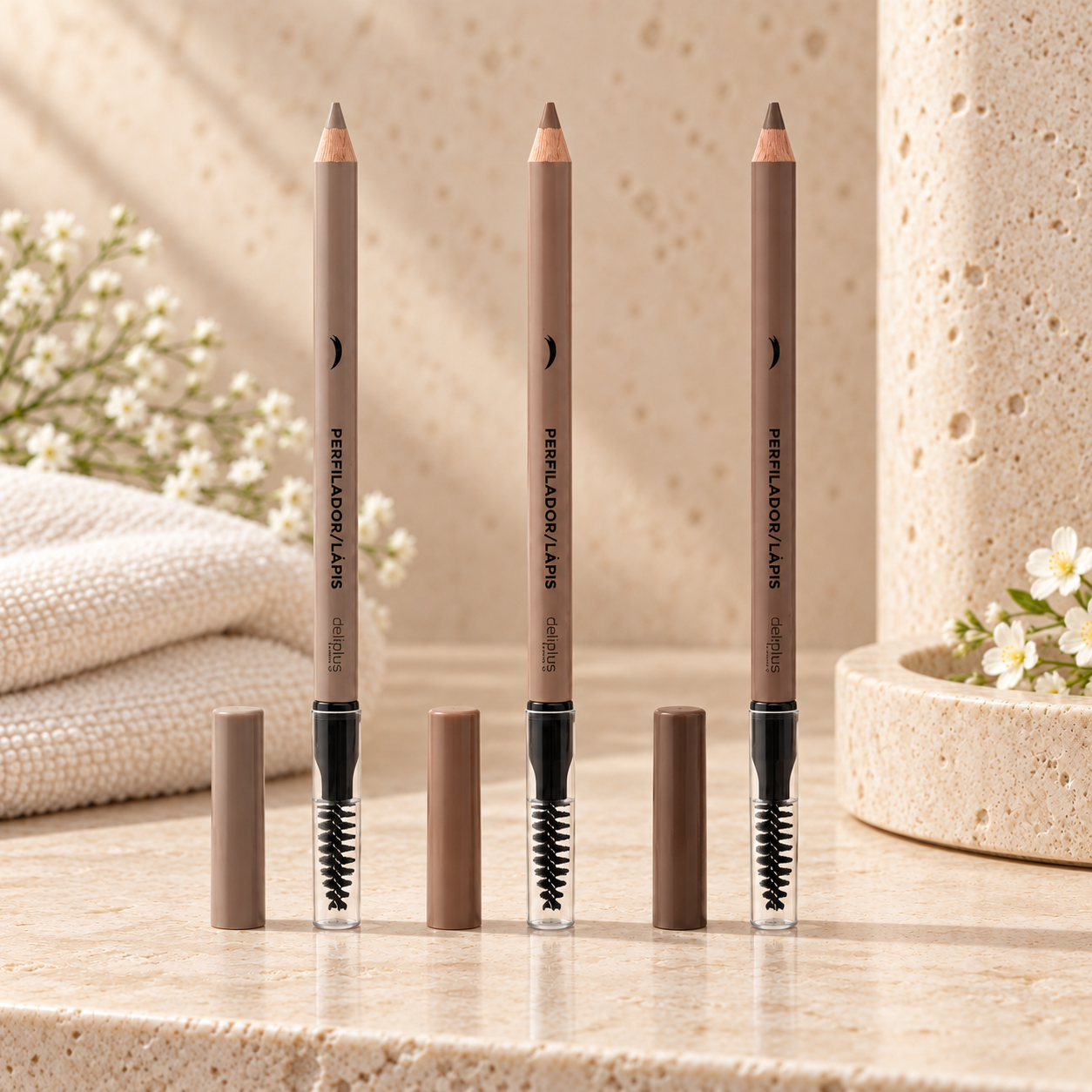 Crayon sourcils Long Lasting Deliplus avec brosse