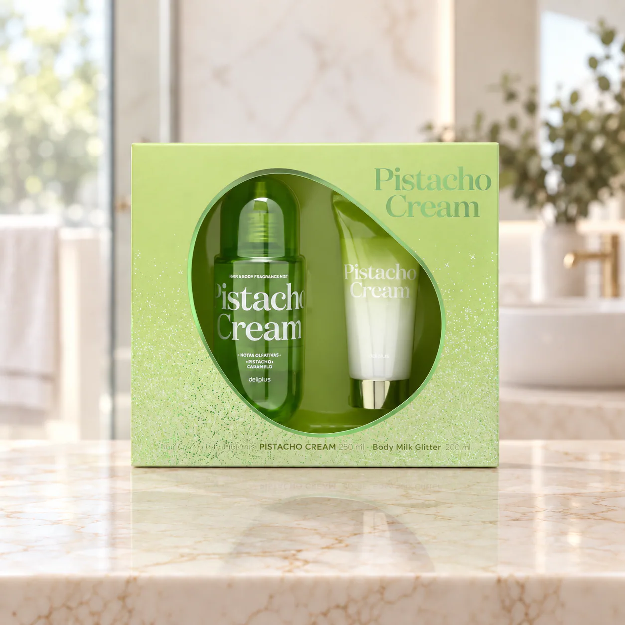 Coffret corporel femme Pistachio Cream Deliplus