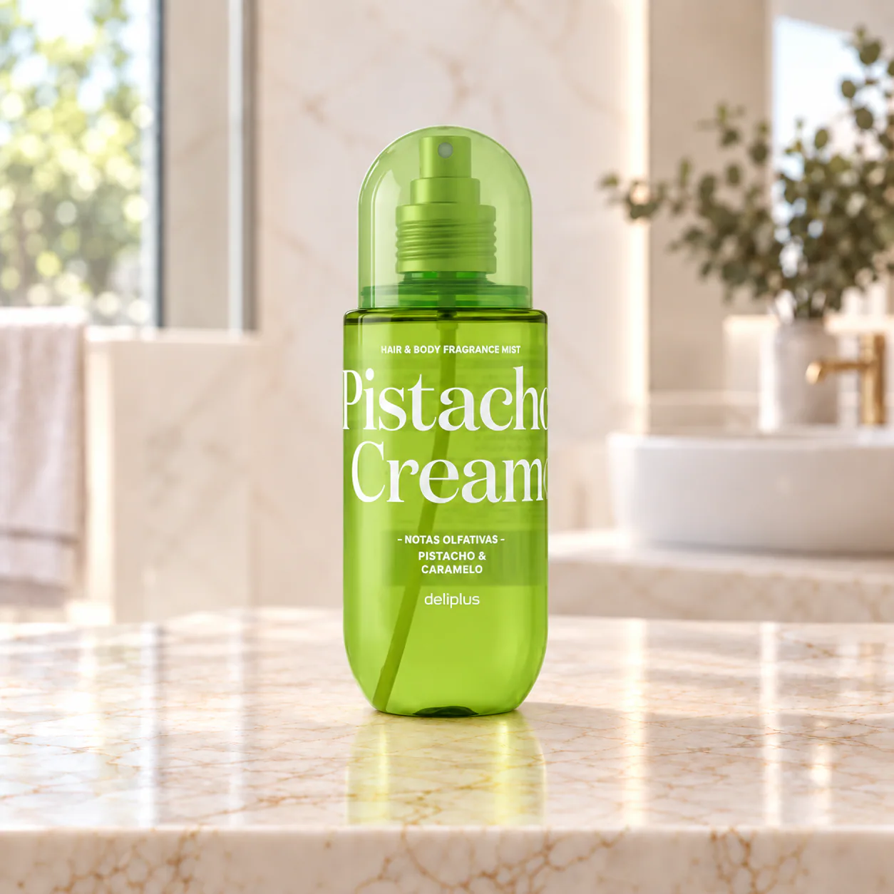 Brume parfumée Pistacho Cream Deliplus pour cheveux et corps