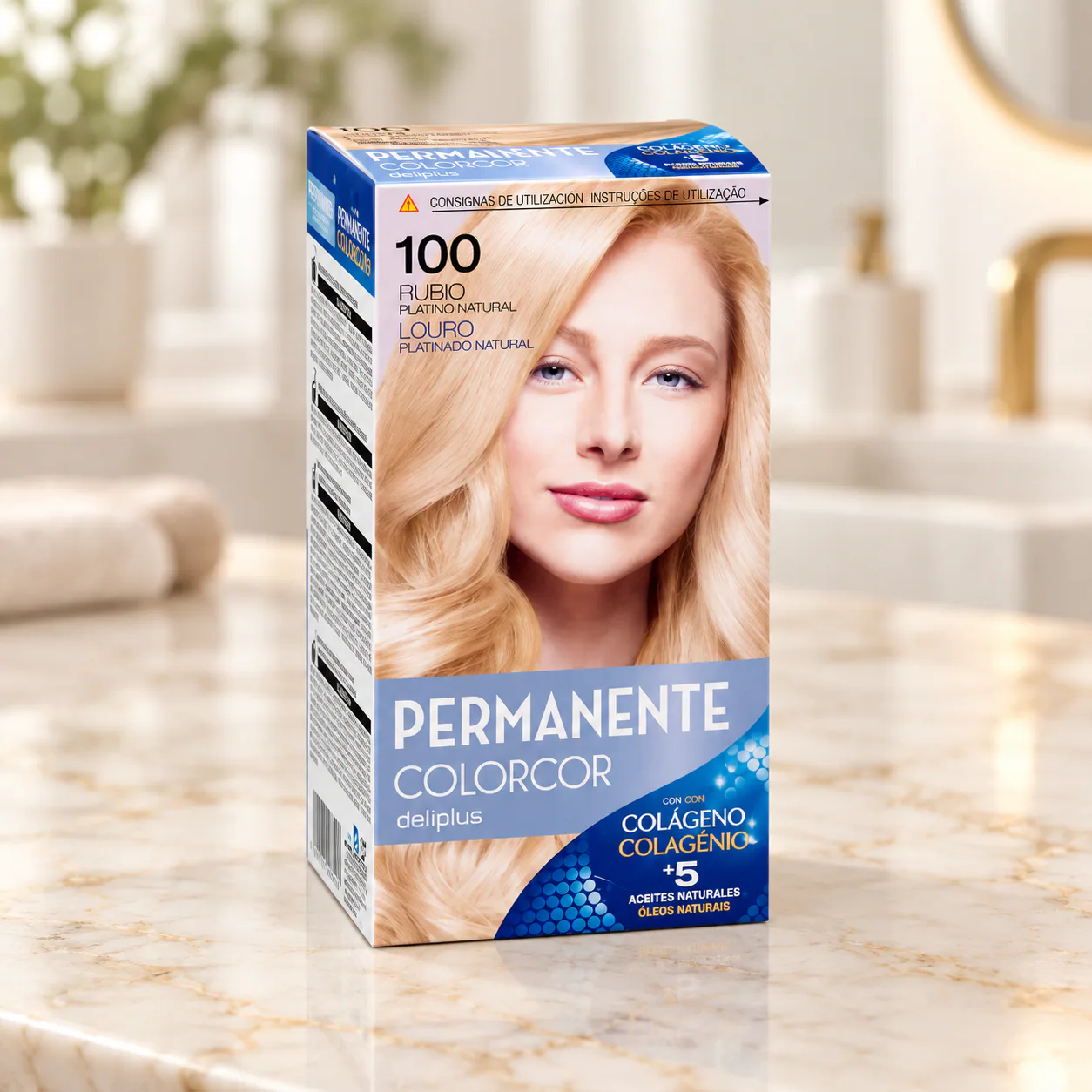 Coloration permanente Colorcor 100 Blond platine naturel Deliplus