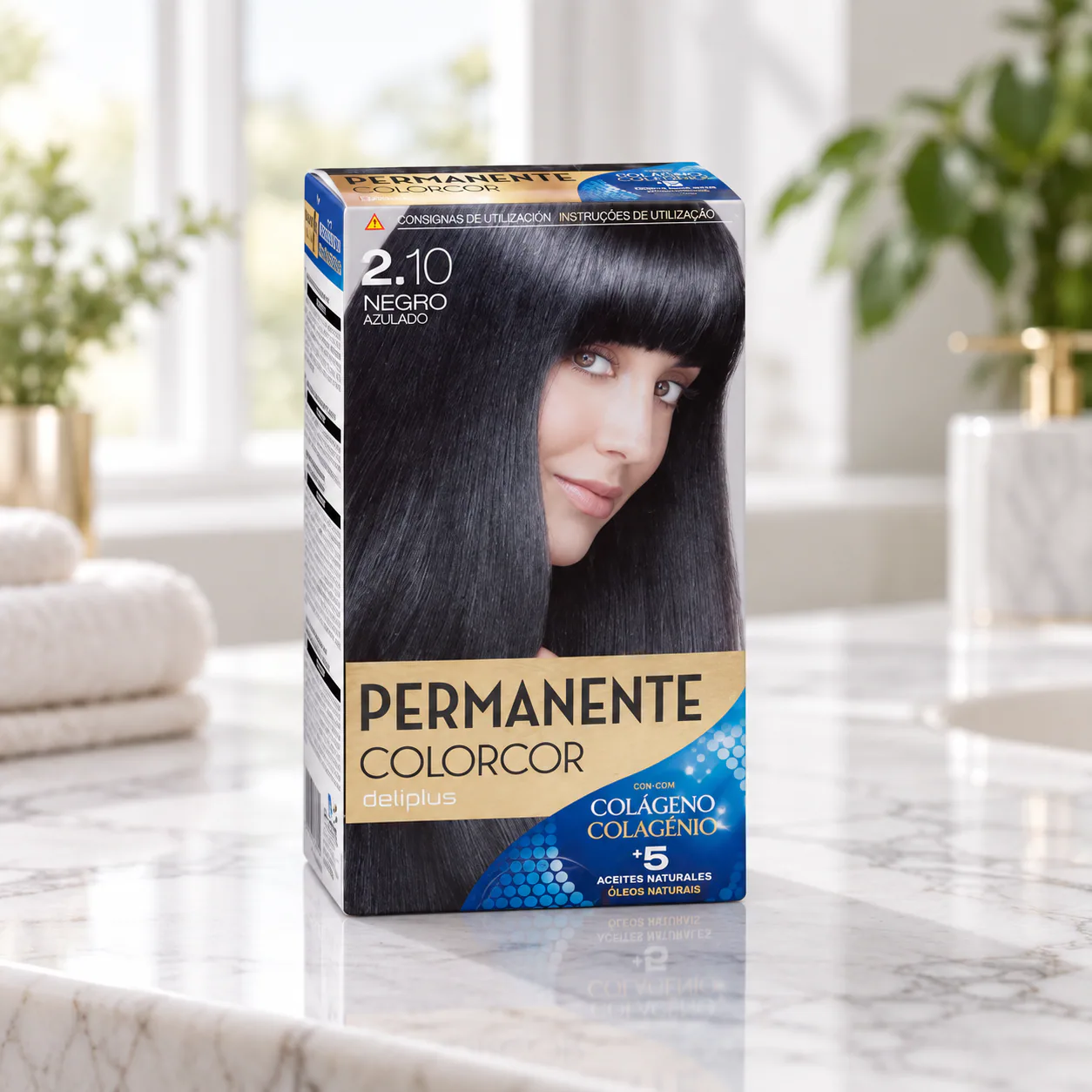 Coloration permanente Colorcor 2.10 Noir bleuté Deliplus