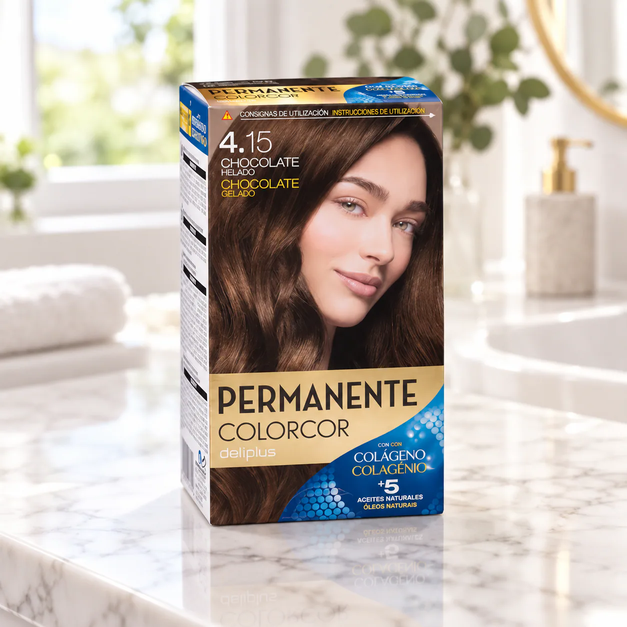 Coloration permanente Colorcor 4.15 Chocolat glacé Deliplus