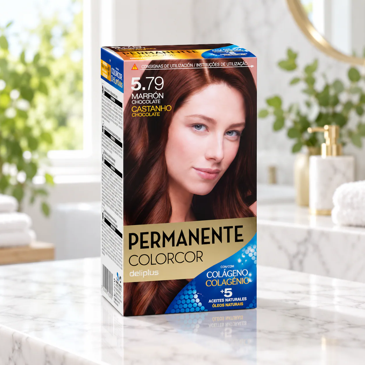 Coloration permanente Colorcor 5.79 Brun chocolat Deliplus