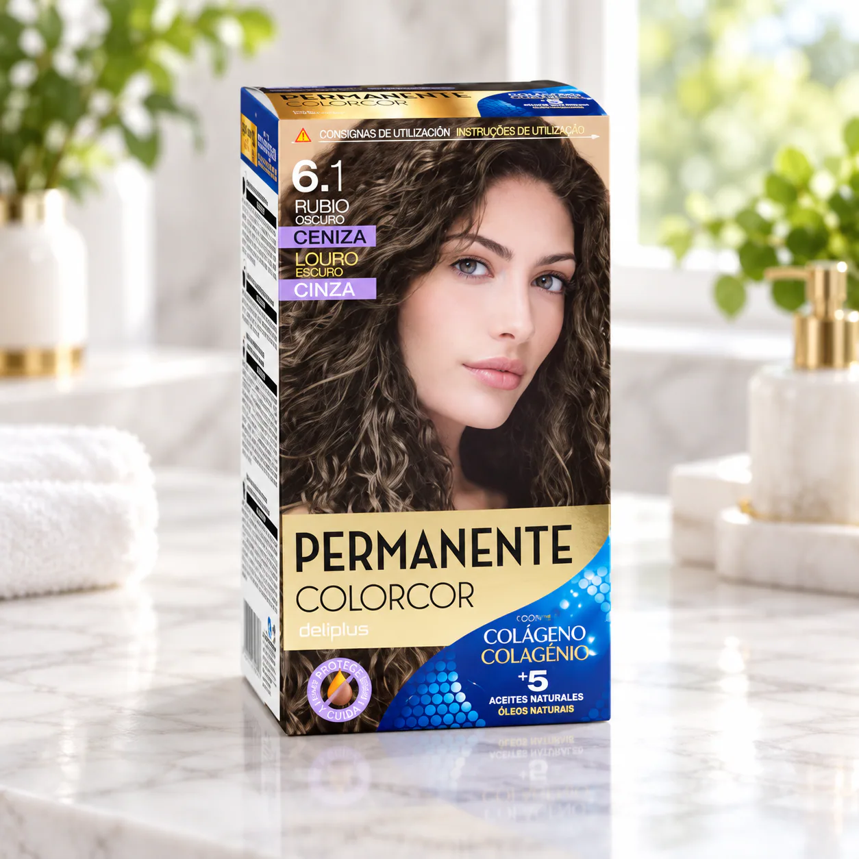 Coloration permanente Colorcor 6.1 Blond foncé cendré Deliplus