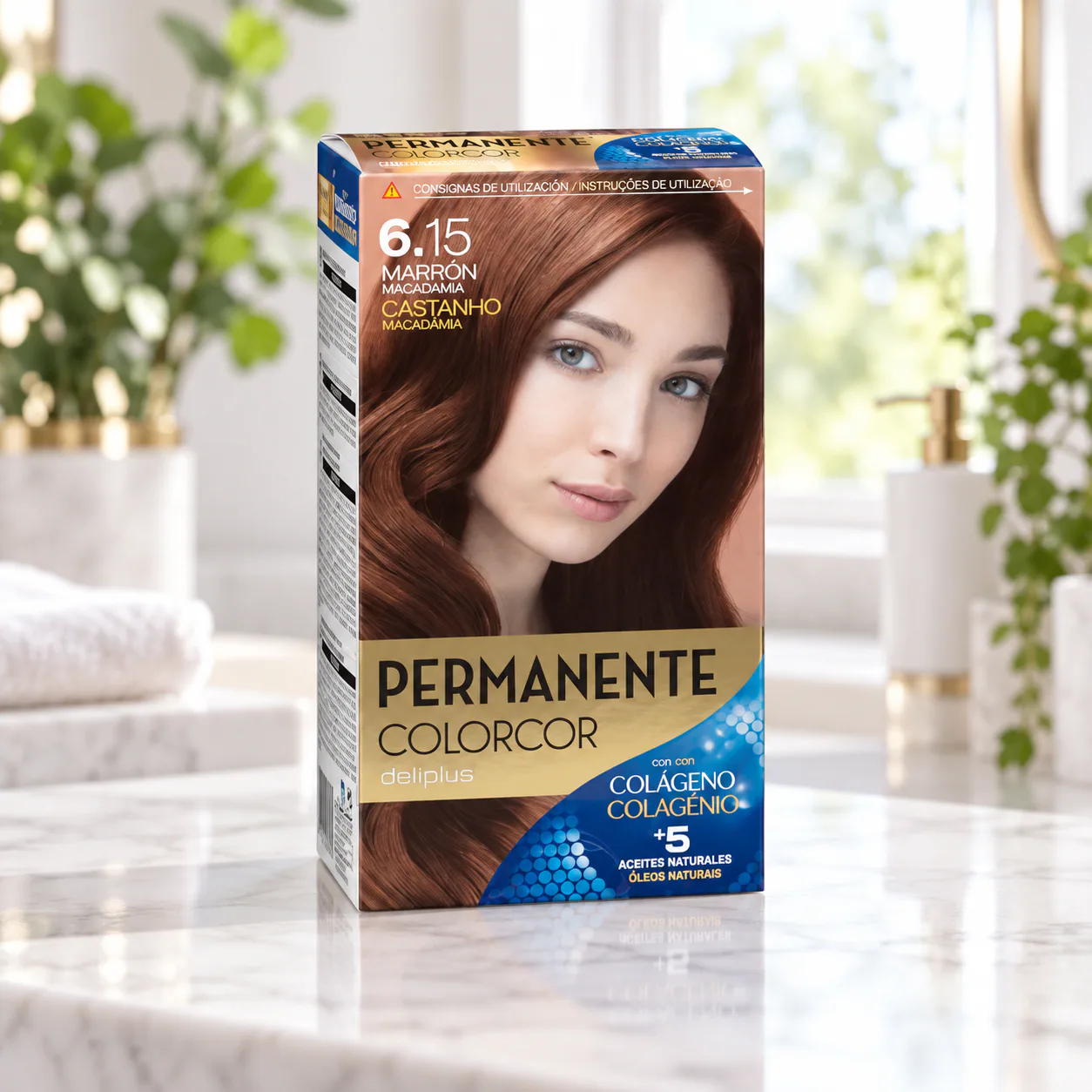 Coloration permanente Colorcor 6.15 Brun macadamia Deliplus