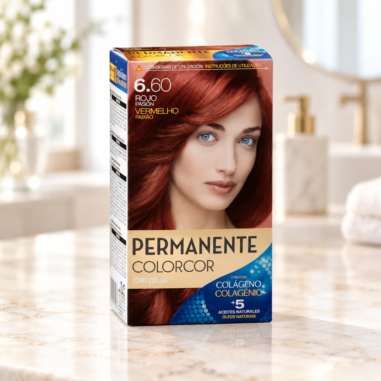Coloration permanente Colorcor 6.60 Rouge passion Deliplus
