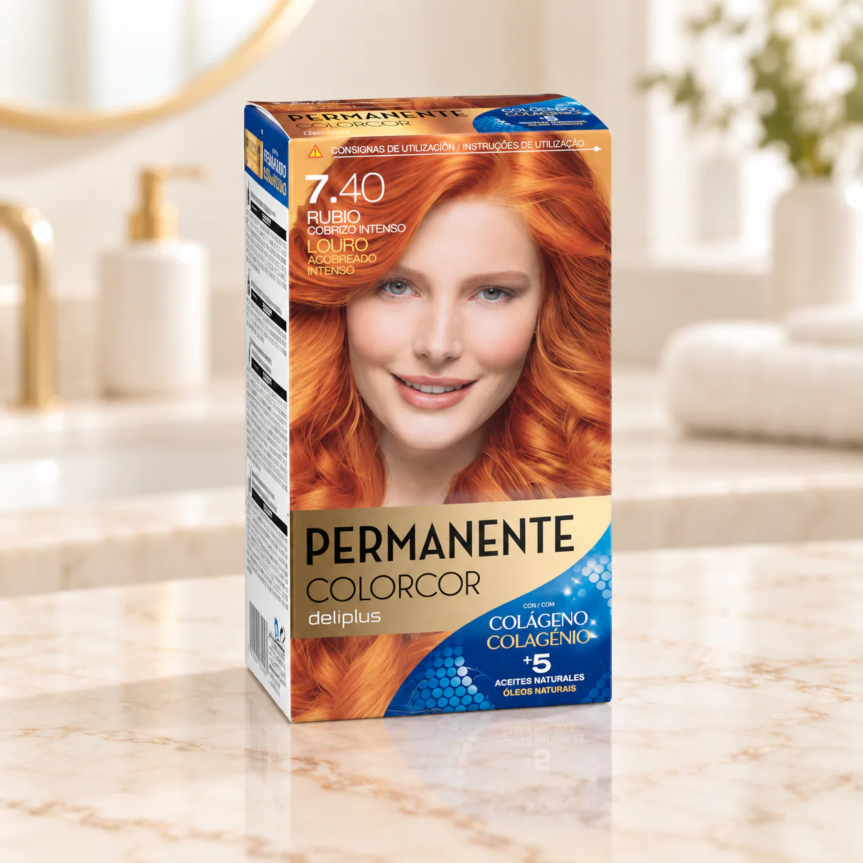 Coloration permanente Colorcor 7.40 Blond cuivré intense Deliplus