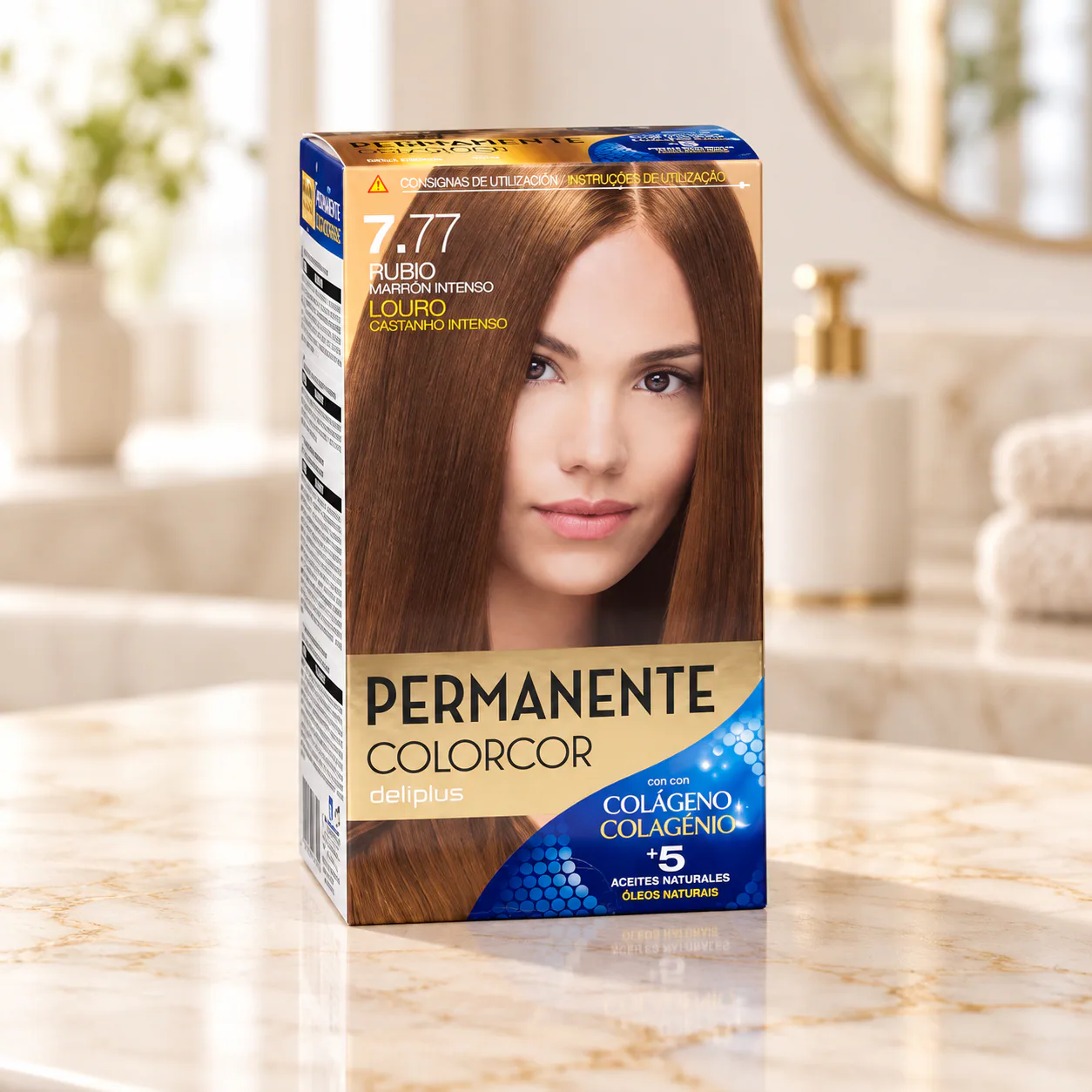 Coloration permanente Colorcor 7.77 Blond brun intense Deliplus