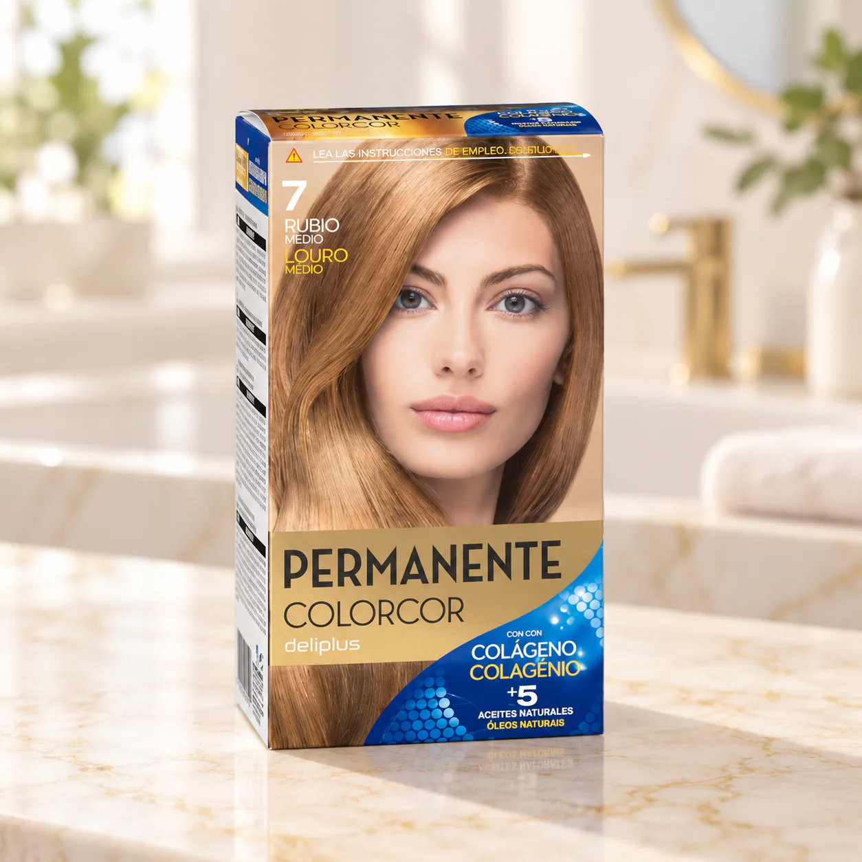 Coloration permanente Colorcor 7 Blond moyen Deliplus