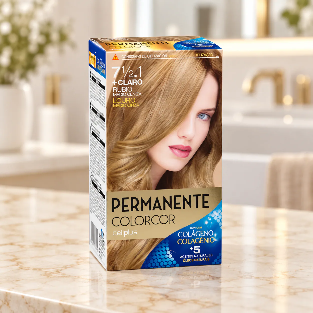 Coloration permanente Colorcor 7½.1 Blond moyen cendré Deliplus