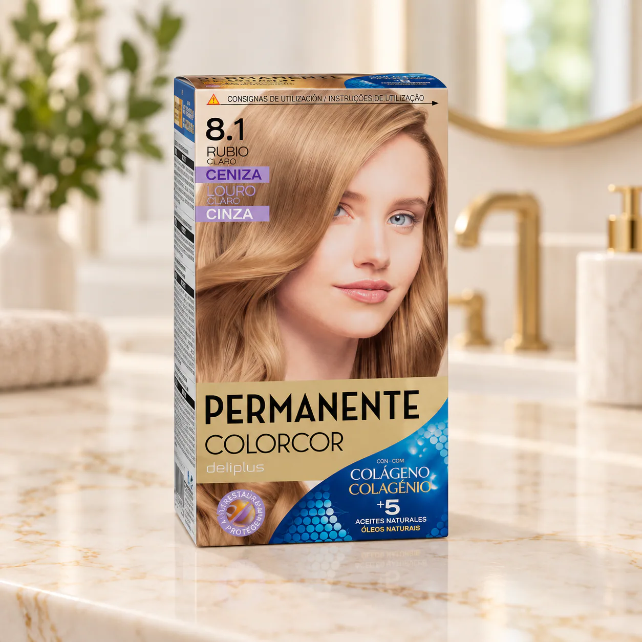 Coloration permanente Colorcor 8.1 Blond clair cendré Deliplus