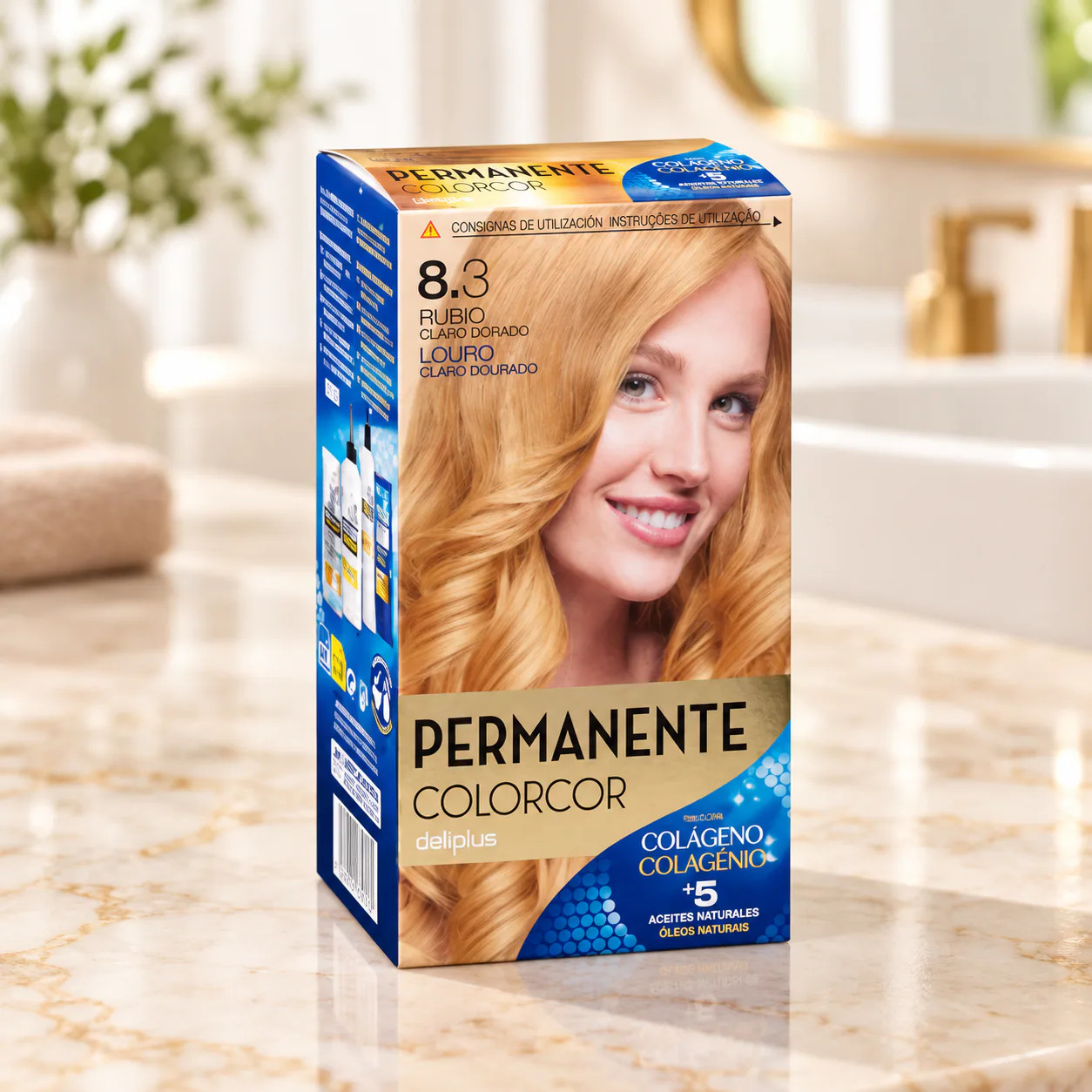 Coloration permanente Colorcor 8.3 Blond clair doré Deliplus