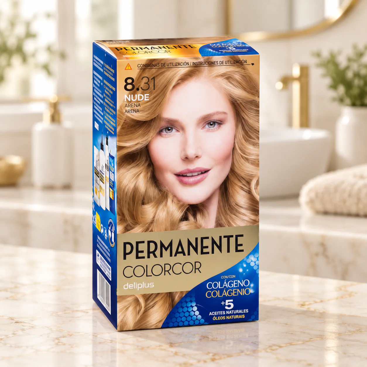Coloration permanente Colorcor 8.31 Nude sable Deliplus