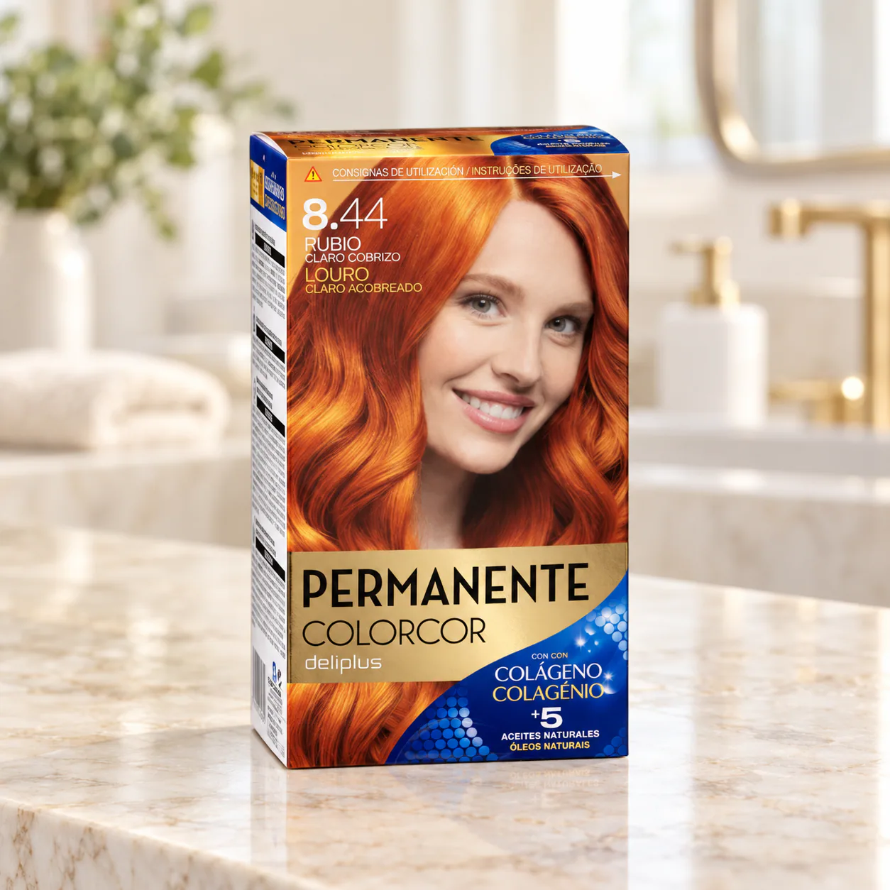 Coloration permanente Colorcor 8.44 Blond clair cuivré Deliplus