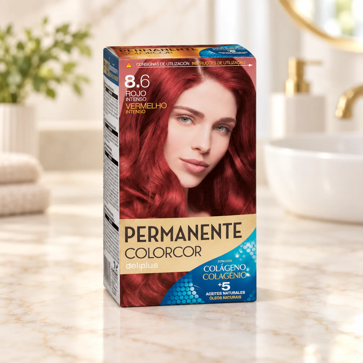 Coloration permanente Colorcor 8.6 Rouge intense Deliplus