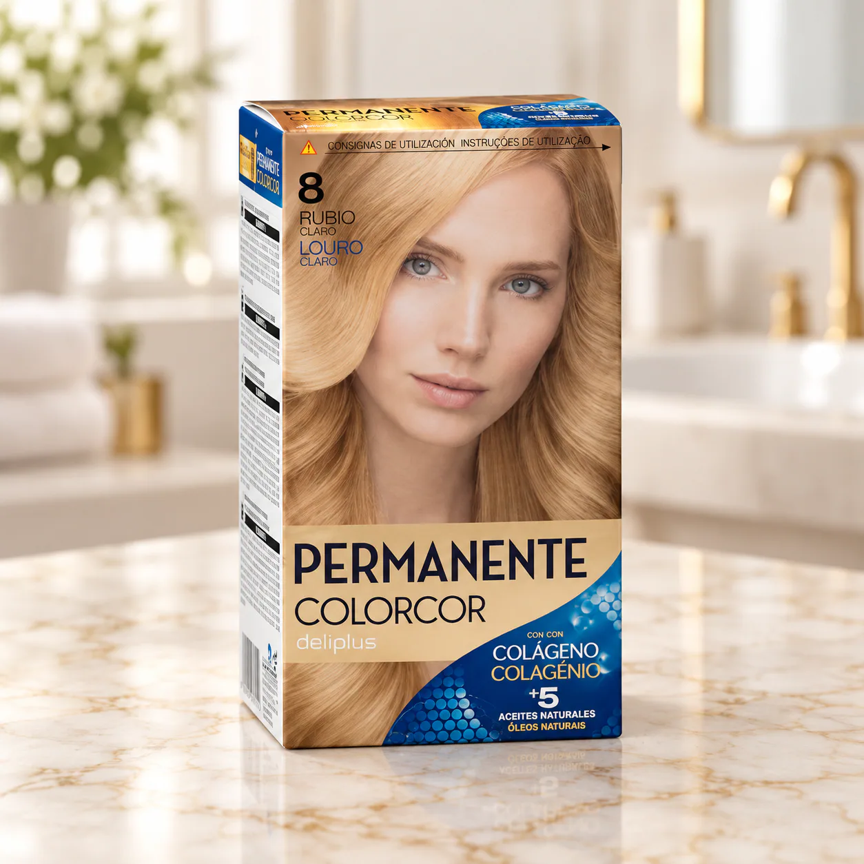 Coloration permanente Colorcor 8 Blond clair Deliplus
