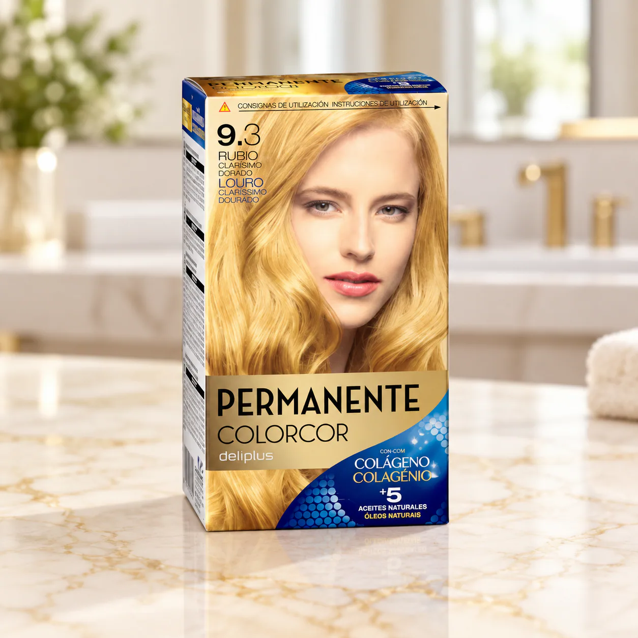 Coloration permanente Colorcor 9.3 Blond très clair doré Deliplus