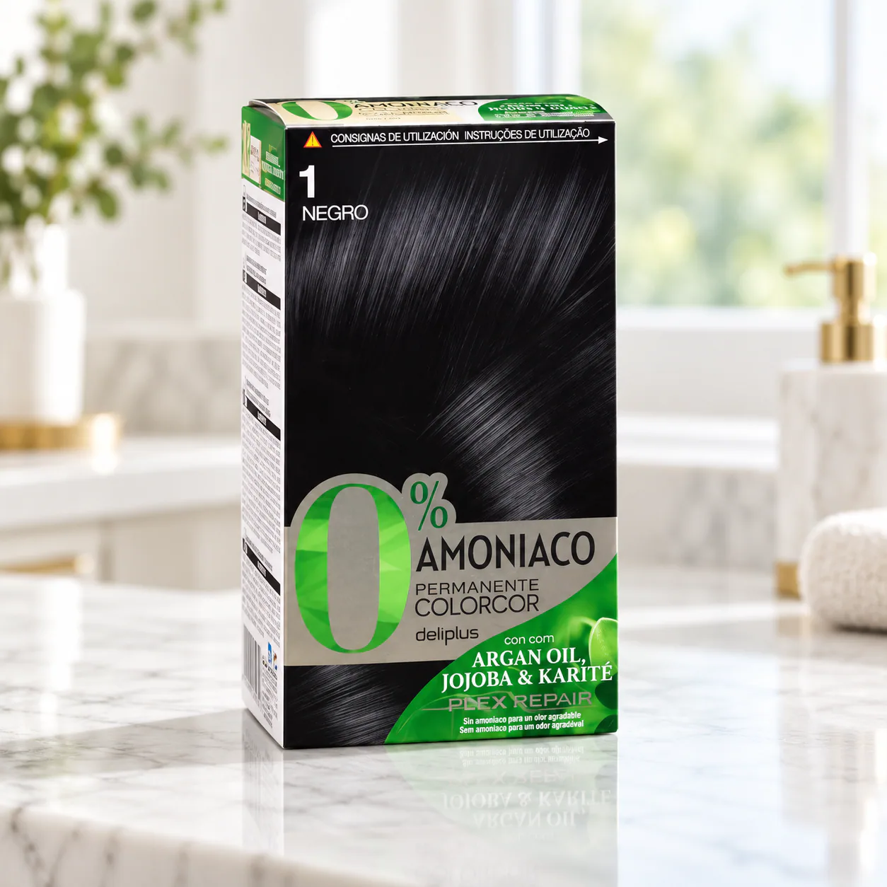 Coloration permanente sans ammoniaque Colorcor 1 Noir Deliplus