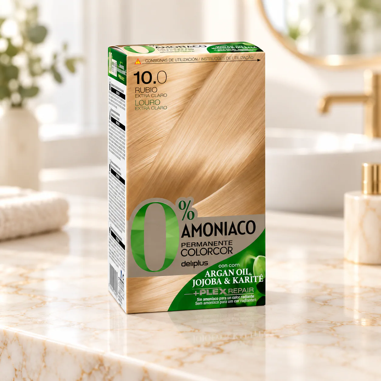 Coloration permanente sans ammoniaque Colorcor 10.0 Blond extra-clair Deliplus