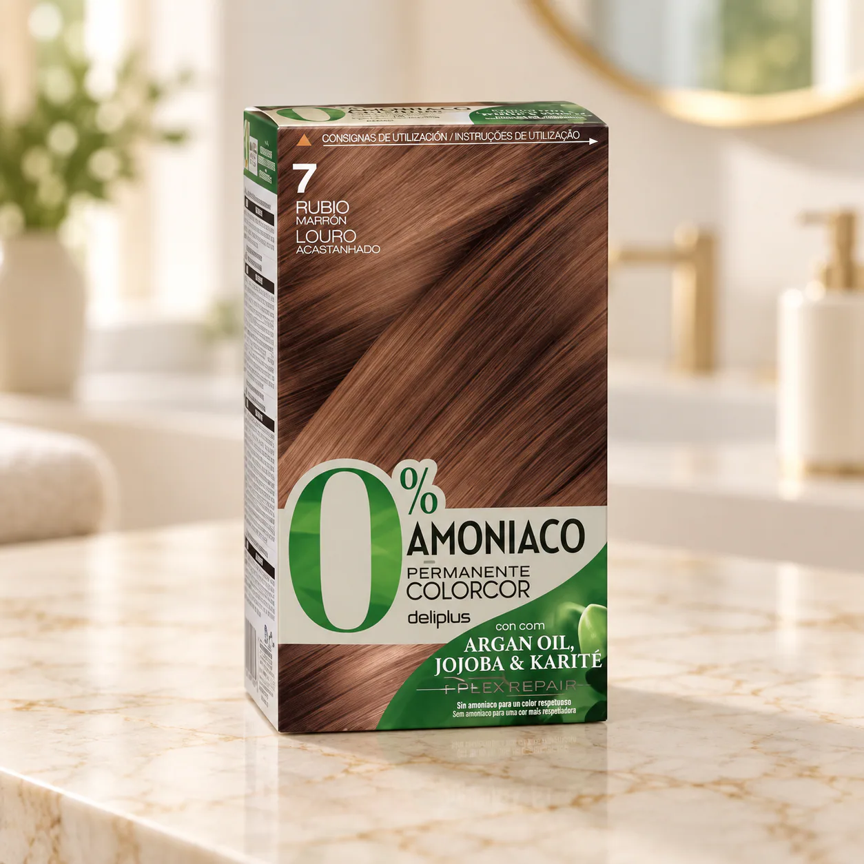 Coloration permanente sans ammoniaque Colorcor 7 Blond Deliplus