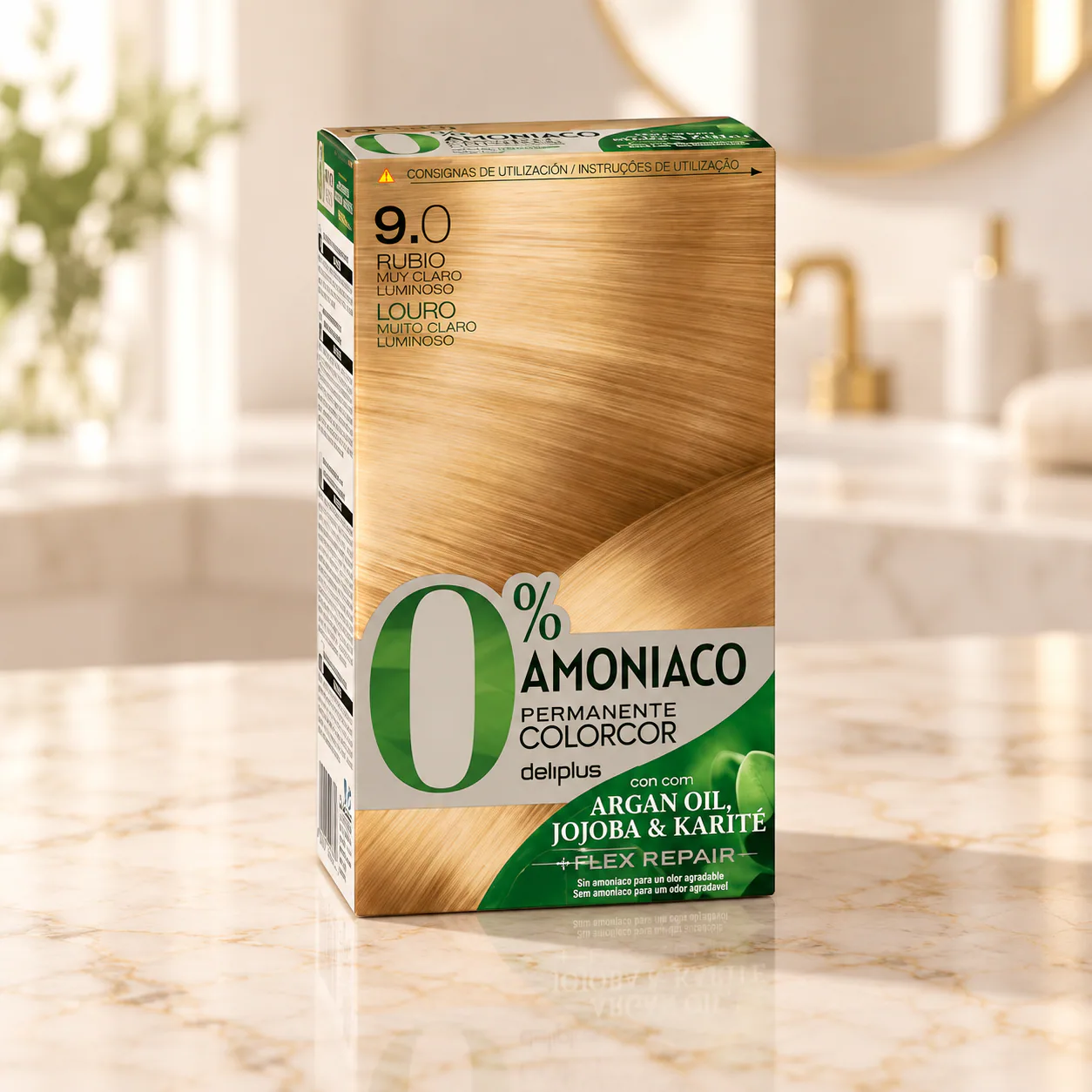 Coloration permanente sans ammoniaque Colorcor 9.0 Blond très clair lumineux Deliplus
