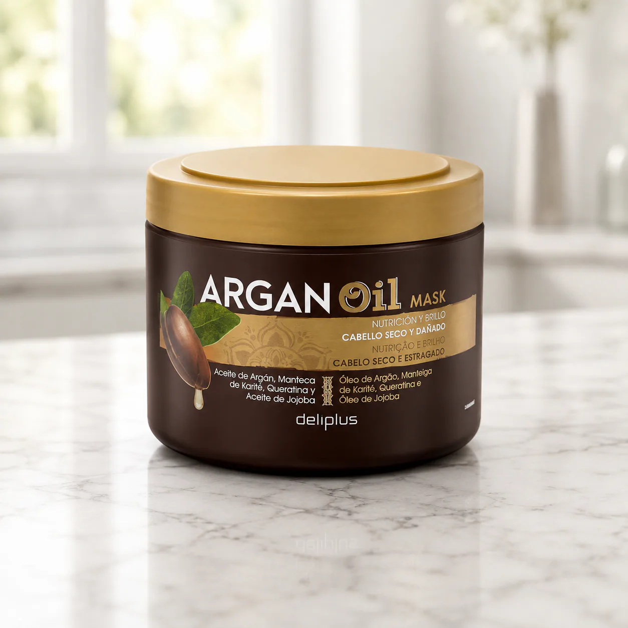 Masque Argan Oil pour cheveux secs et abîmés Deliplus