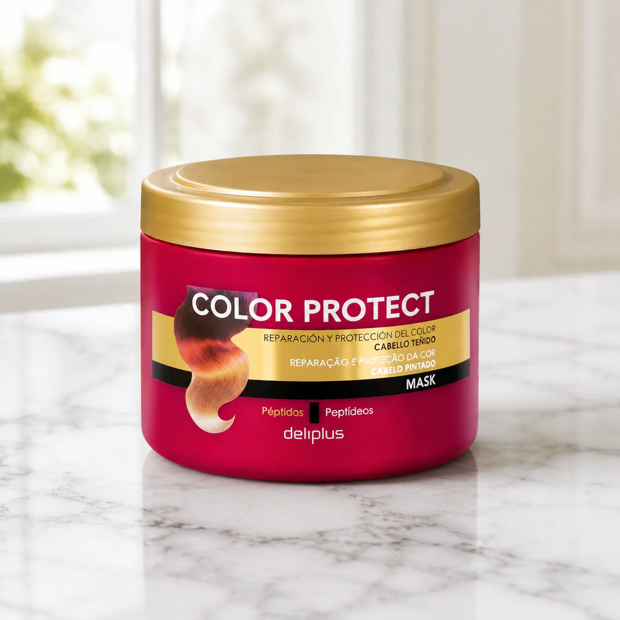 Masque Color Protect aux peptides pour cheveux colorés Deliplus