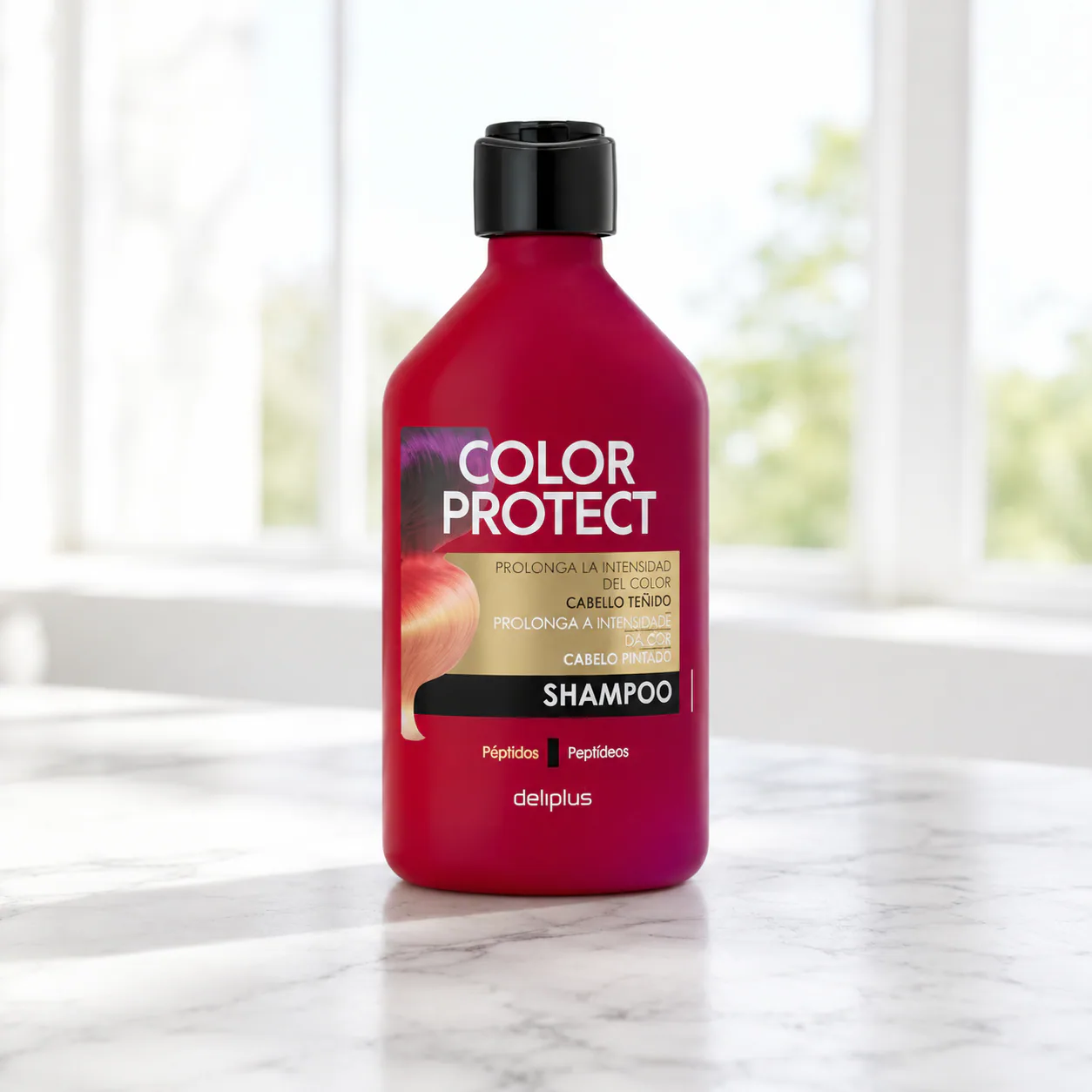 Shampooing Color Protect aux peptides pour cheveux colorés Deliplus