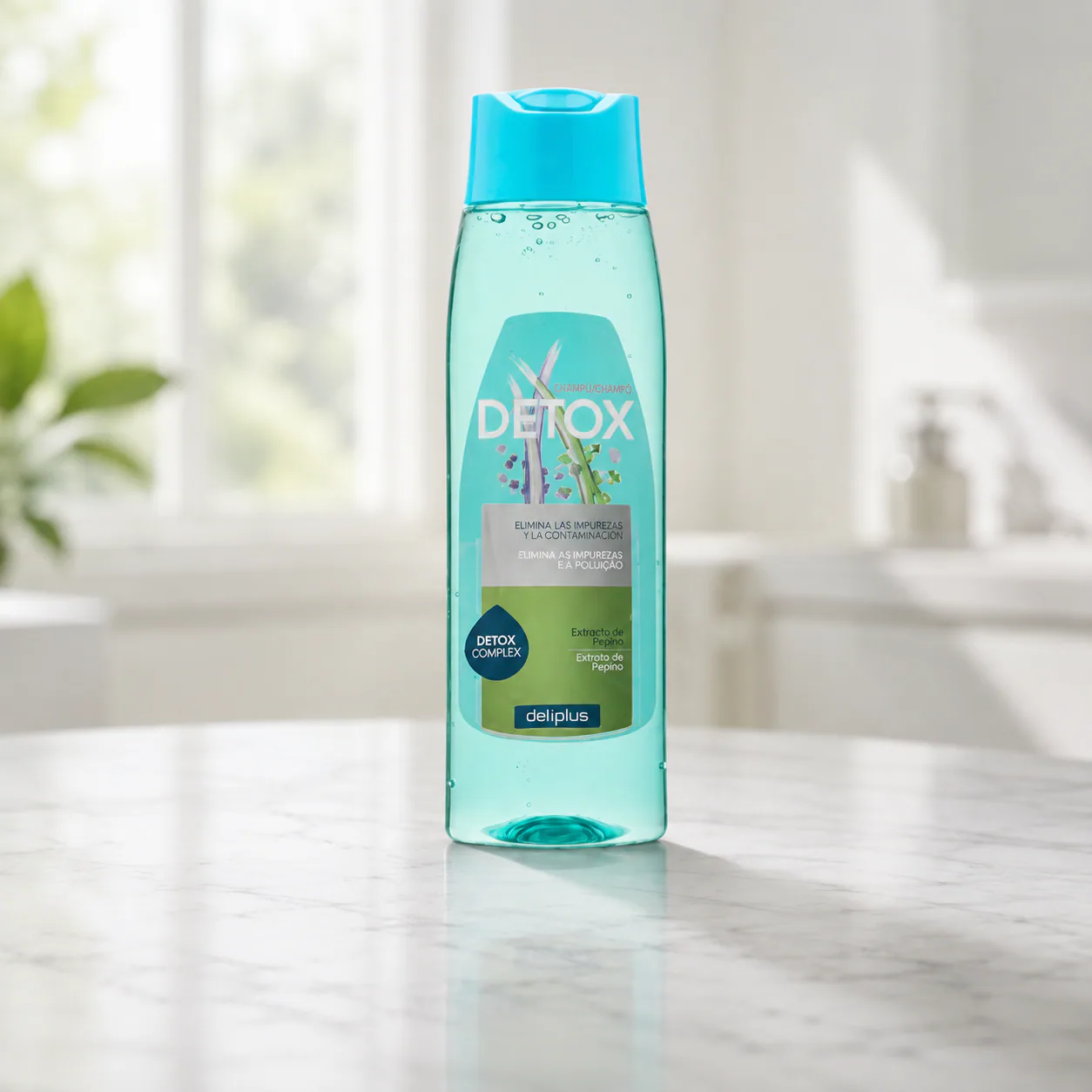 Shampooing détox à l’extrait de concombre pour cheveux gras Deliplus