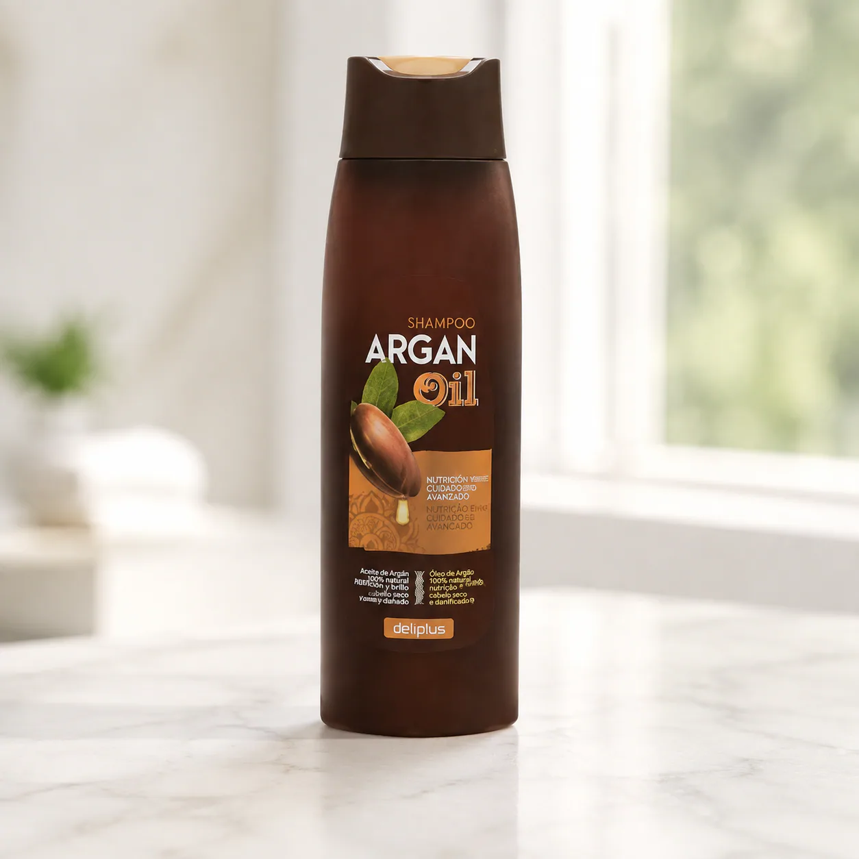 Shampooing à l’huile d’argan pour cheveux secs et abîmés Deliplus