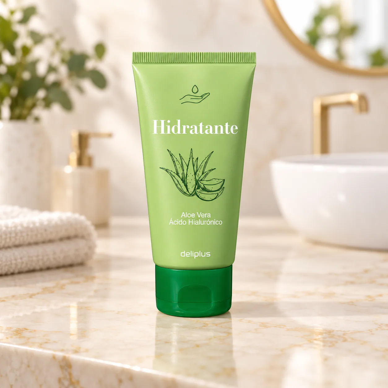 Crème mains hydratante à l’aloe vera et à l’acide hyaluronique Deliplus