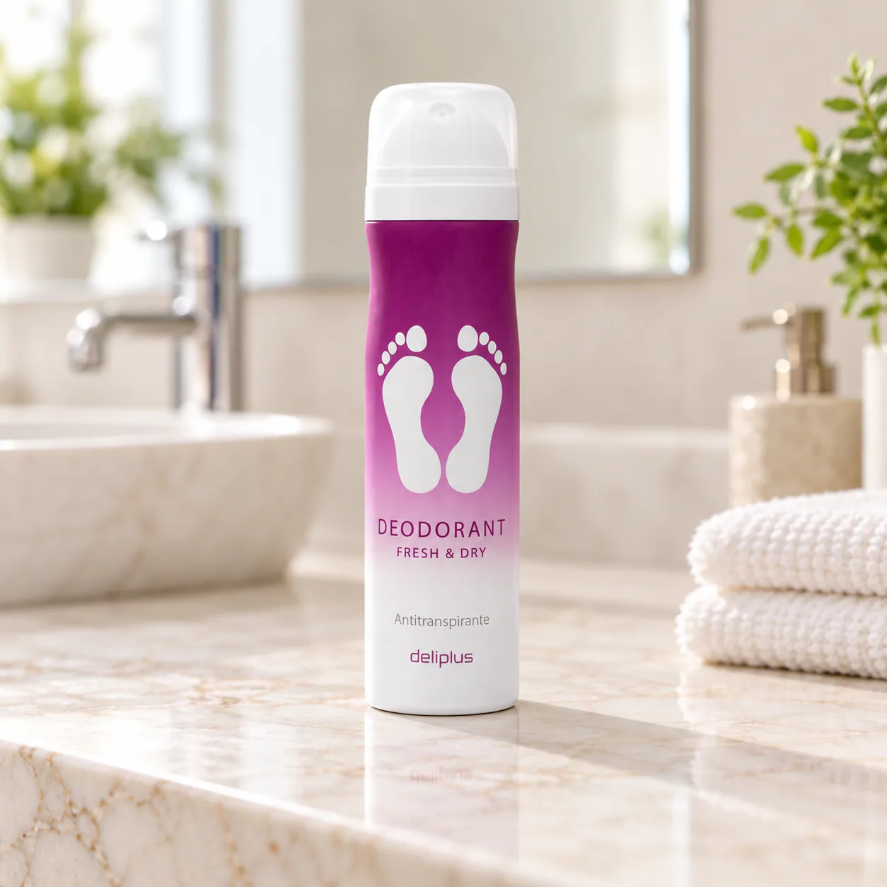 Déodorant antitranspirant Fresh & Dry pour les pieds Deliplus