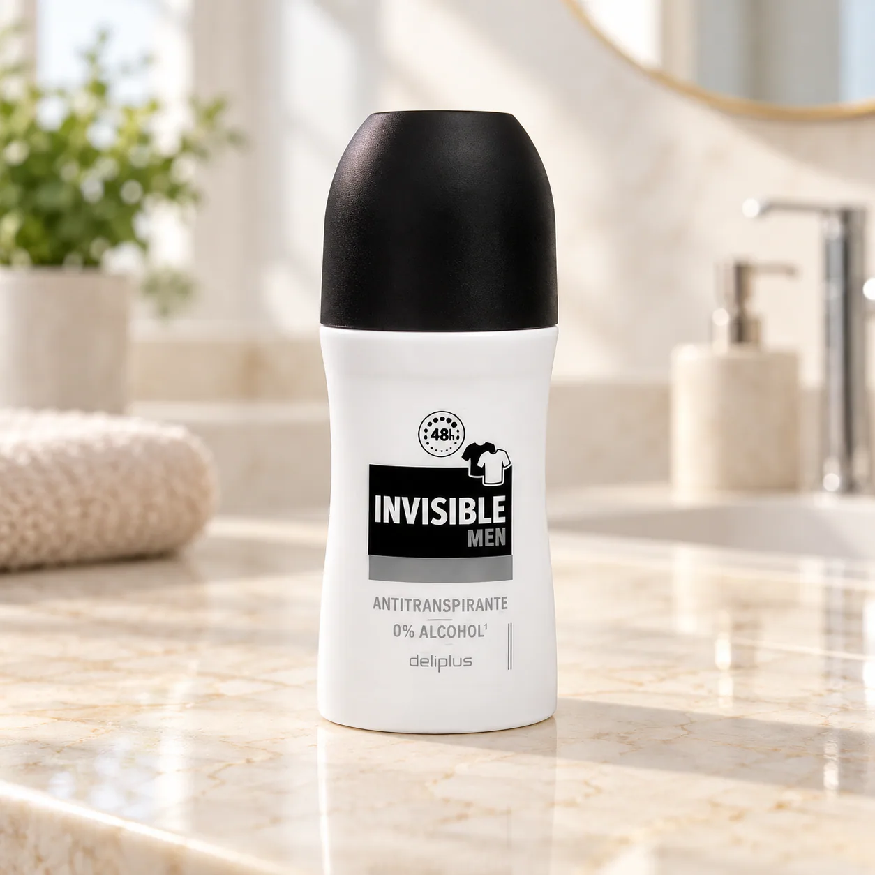 Déodorant roll-on Invisible Men Deliplus