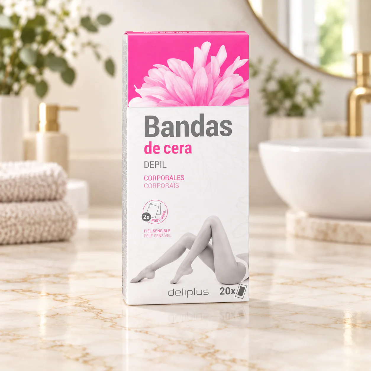 Bandes de cire pour le corps peaux sensibles Deliplus