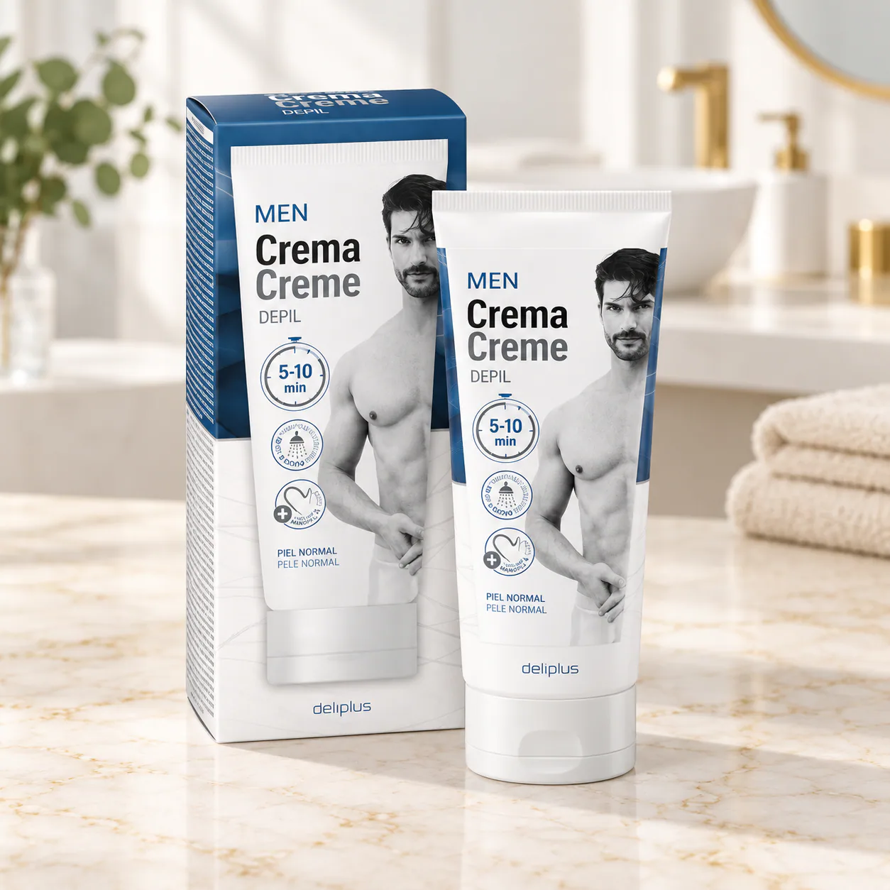 Crème dépilatoire homme sous la douche Deliplus