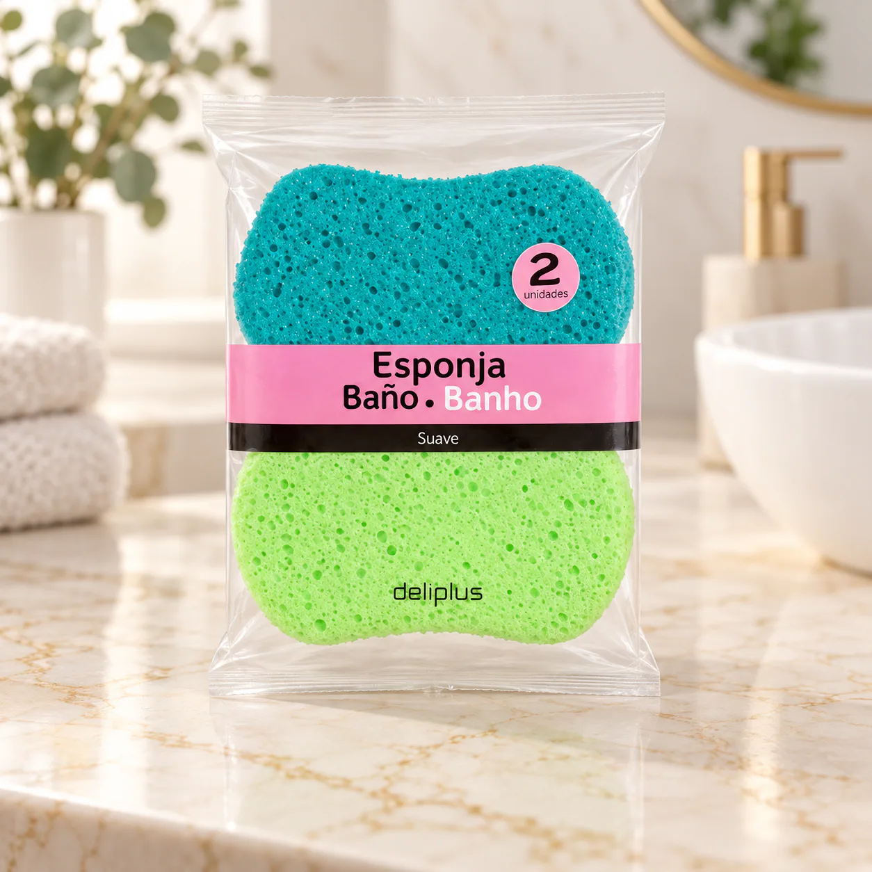 Éponges de bain douces Deliplus