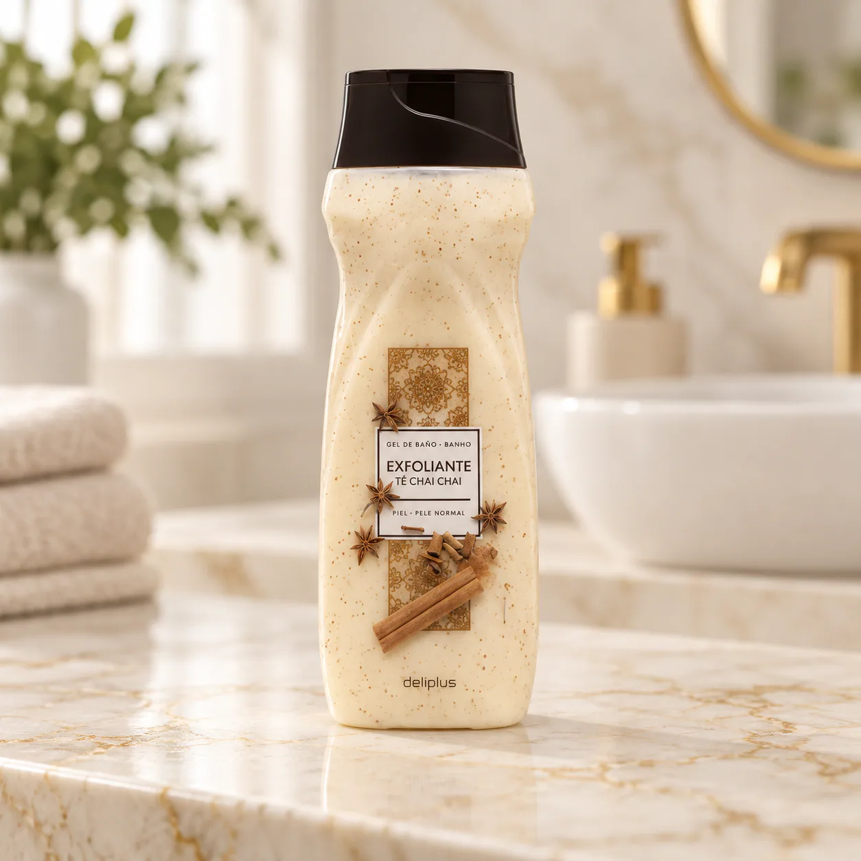 Gel douche exfoliant au thé chai Deliplus