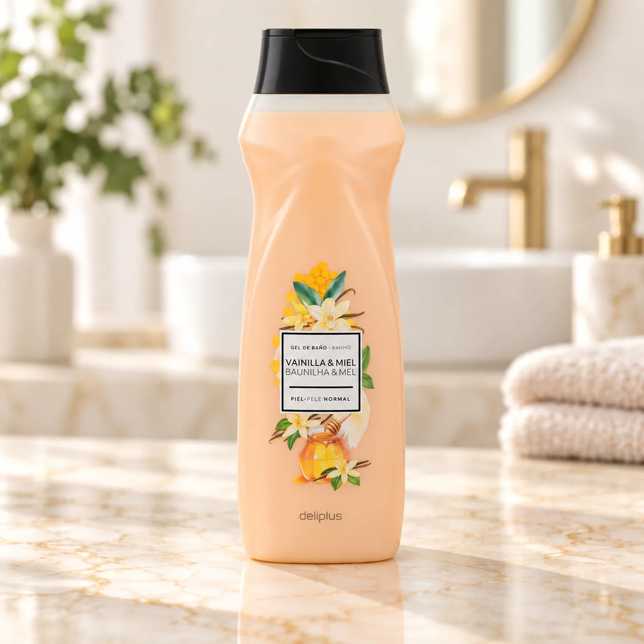 Gel douche vanille et miel Deliplus