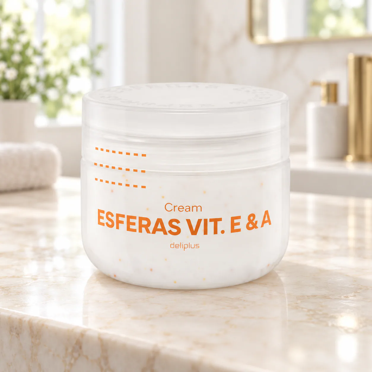 Crème corporelle aux sphères de vitamines E et A Deliplus