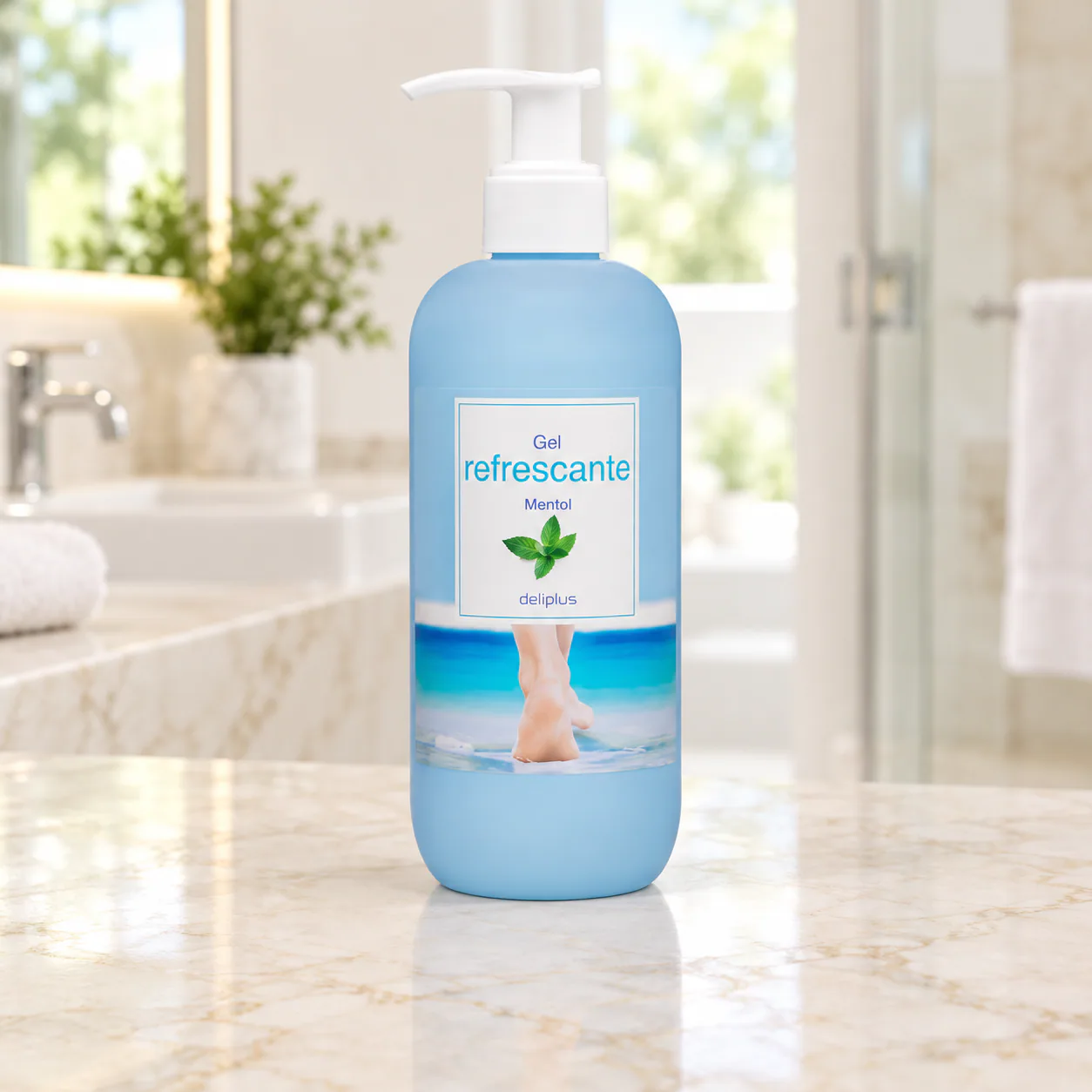 Gel rafraîchissant au menthol Deliplus pour pieds et jambes
