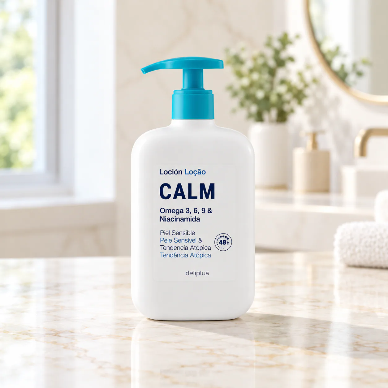 Lotion corporelle Calm Deliplus aux omégas et à la niacinamide