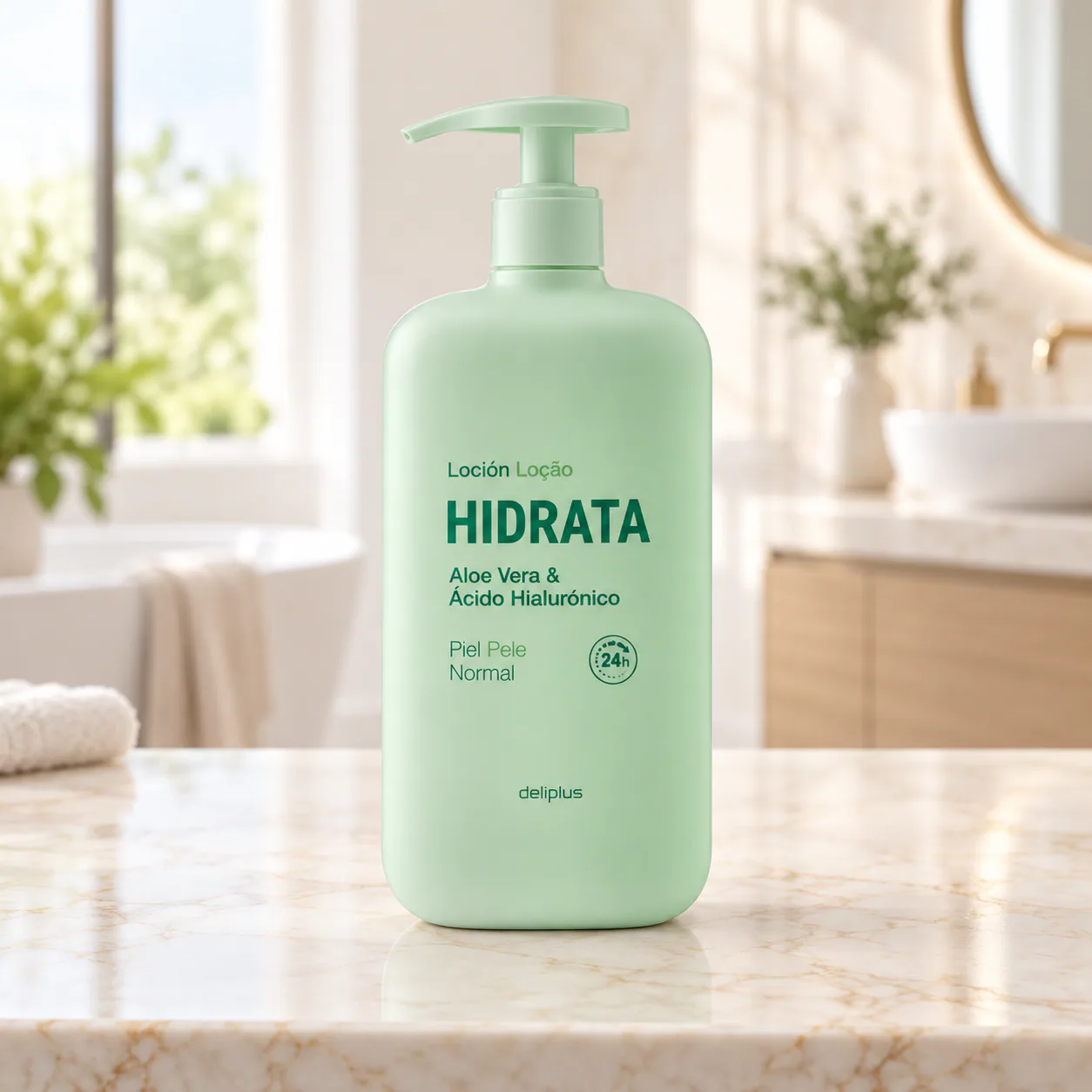 Lotion corporelle Hydrata Deliplus à l’aloe vera et à l’acide hyaluronique