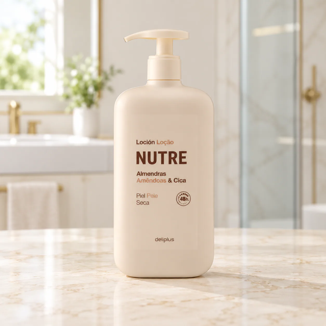 Lotion corporelle Nutre Deliplus aux amandes et au cica