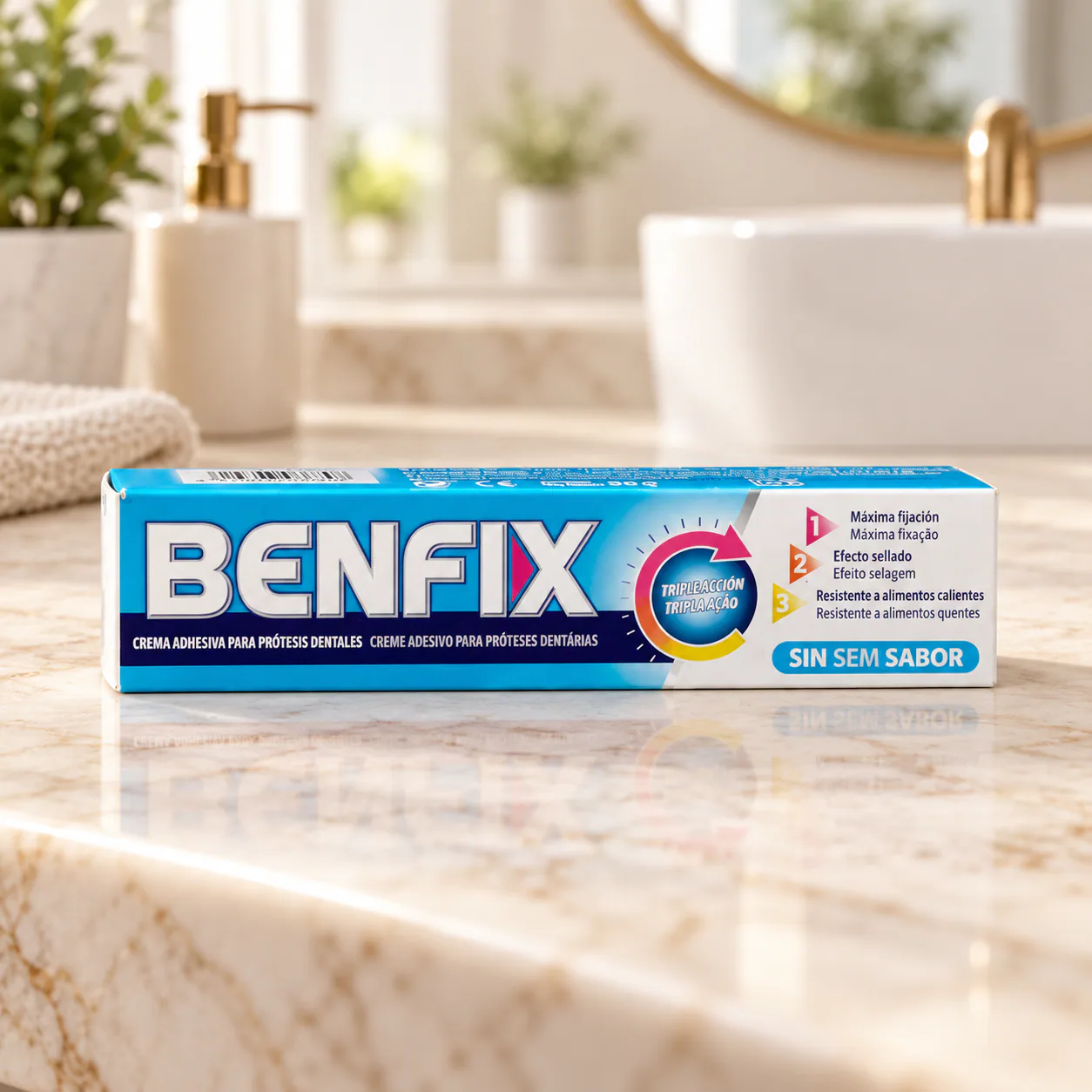 Crème adhésive sans arôme pour prothèses dentaires Benfix