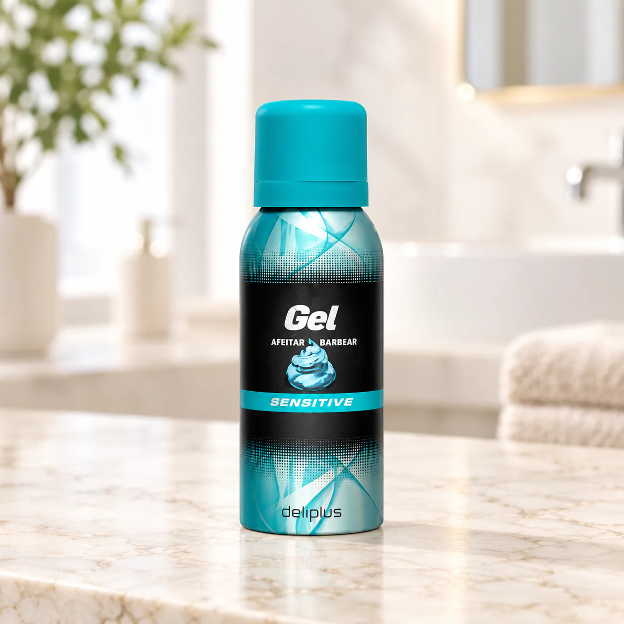 Gel de rasage Sensitive format voyage Deliplus