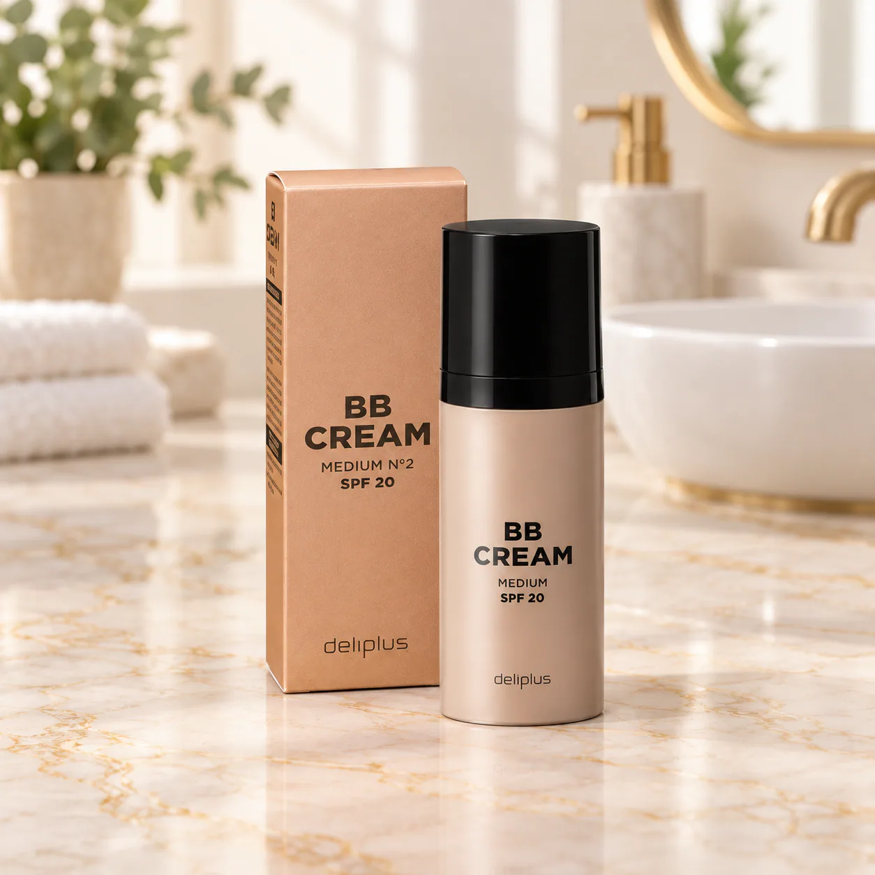 BB crème hydratante teinte 02 Medium SPF 20 Deliplus