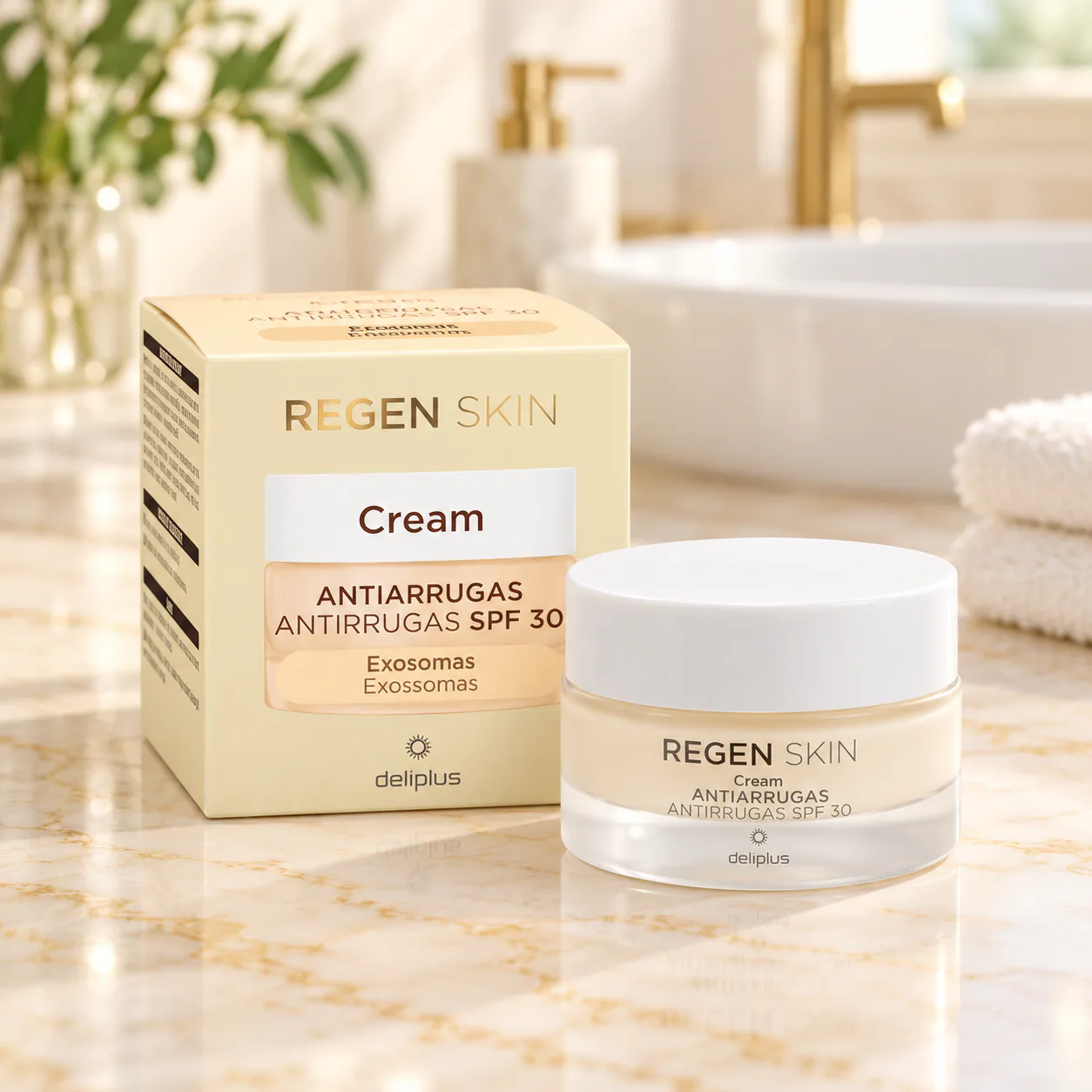 Crème de jour anti-rides aux exosomes SPF 30 Regen Skin Deliplus