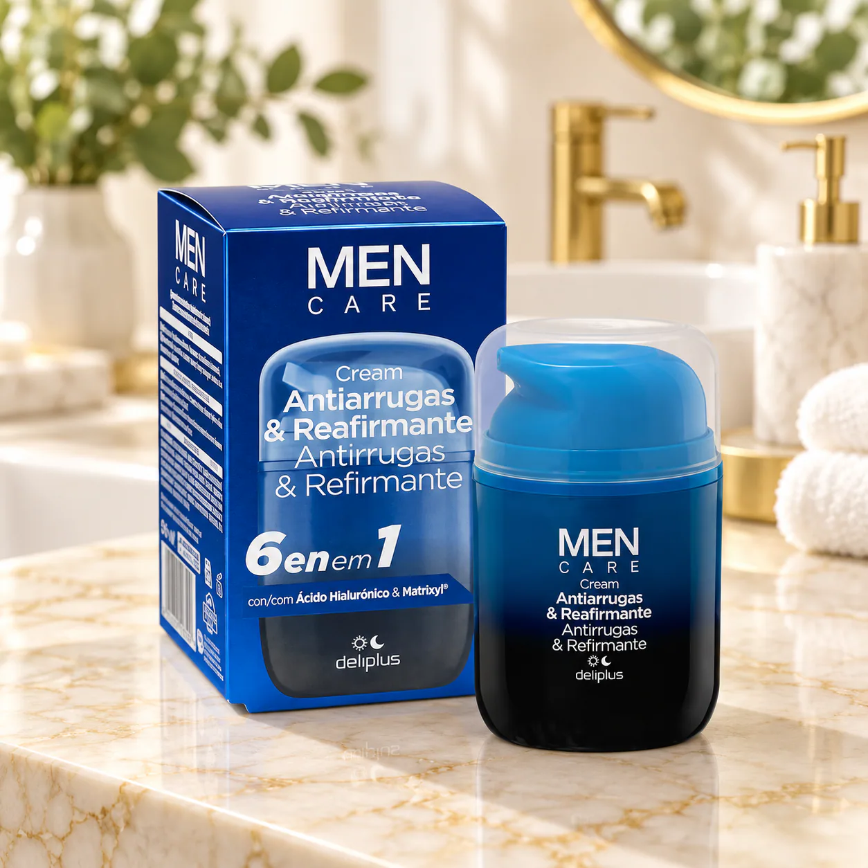 Crème visage homme anti-rides et raffermissante Men Care Deliplus