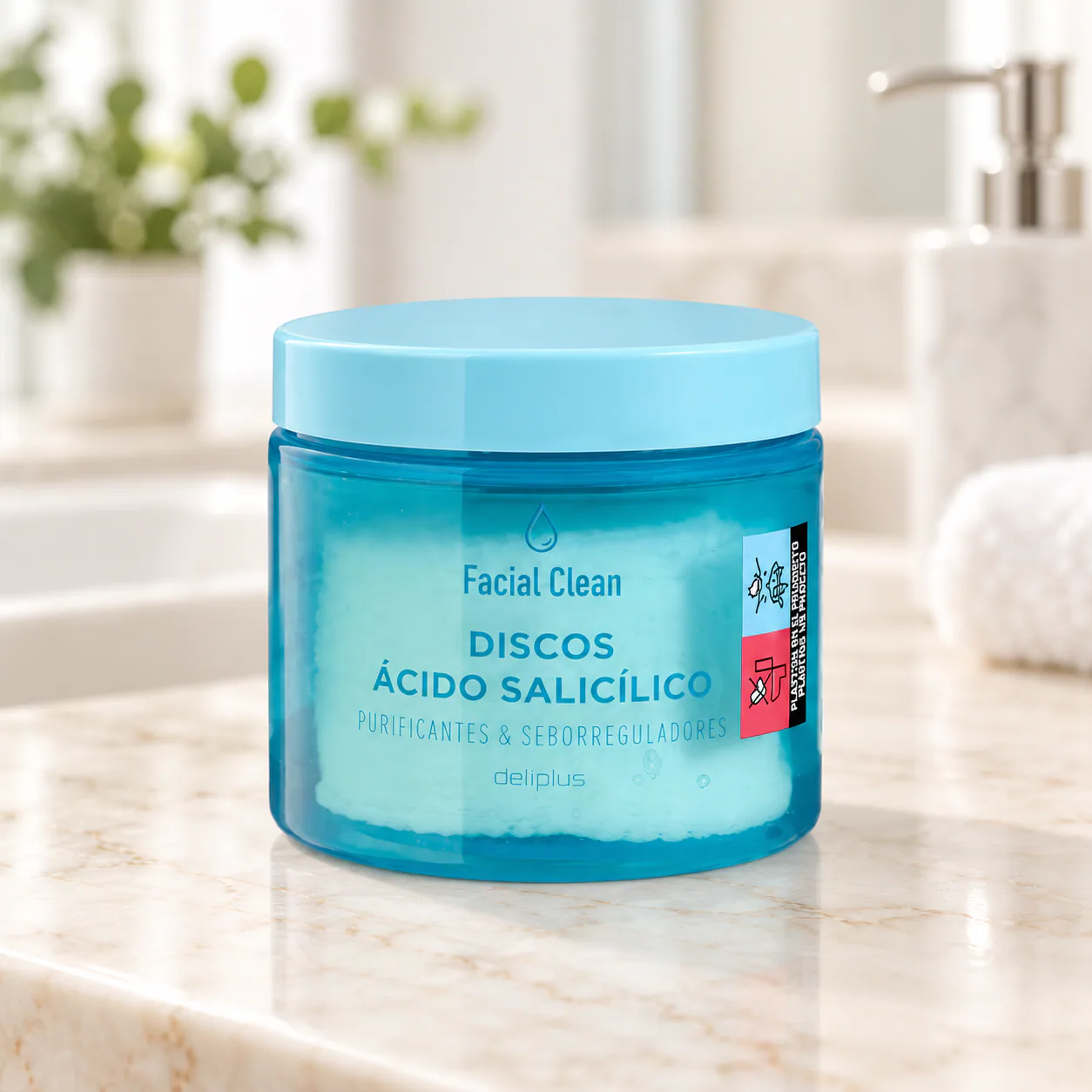 Disques purifiants à l’acide salicylique Facial Clean Deliplus